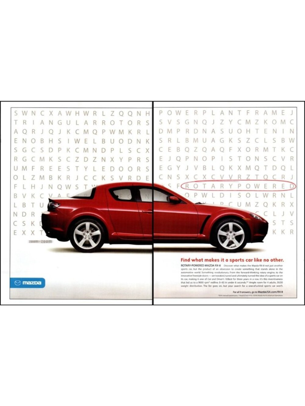 2006 Mazda RX-8 RX8 Sports Car 2 Page Vintage Print Ad Rotary Zoom Zoom Wall Art